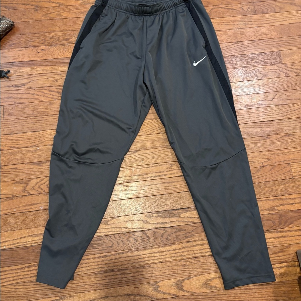 Nike Men's Charcoal and Black Track Pants
